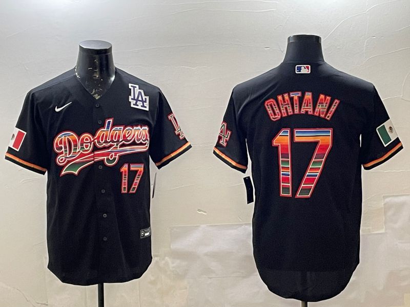Men Los Angeles Dodgers 17 Ohtani Black Game 2025 Nike MLB Jersey style 2262